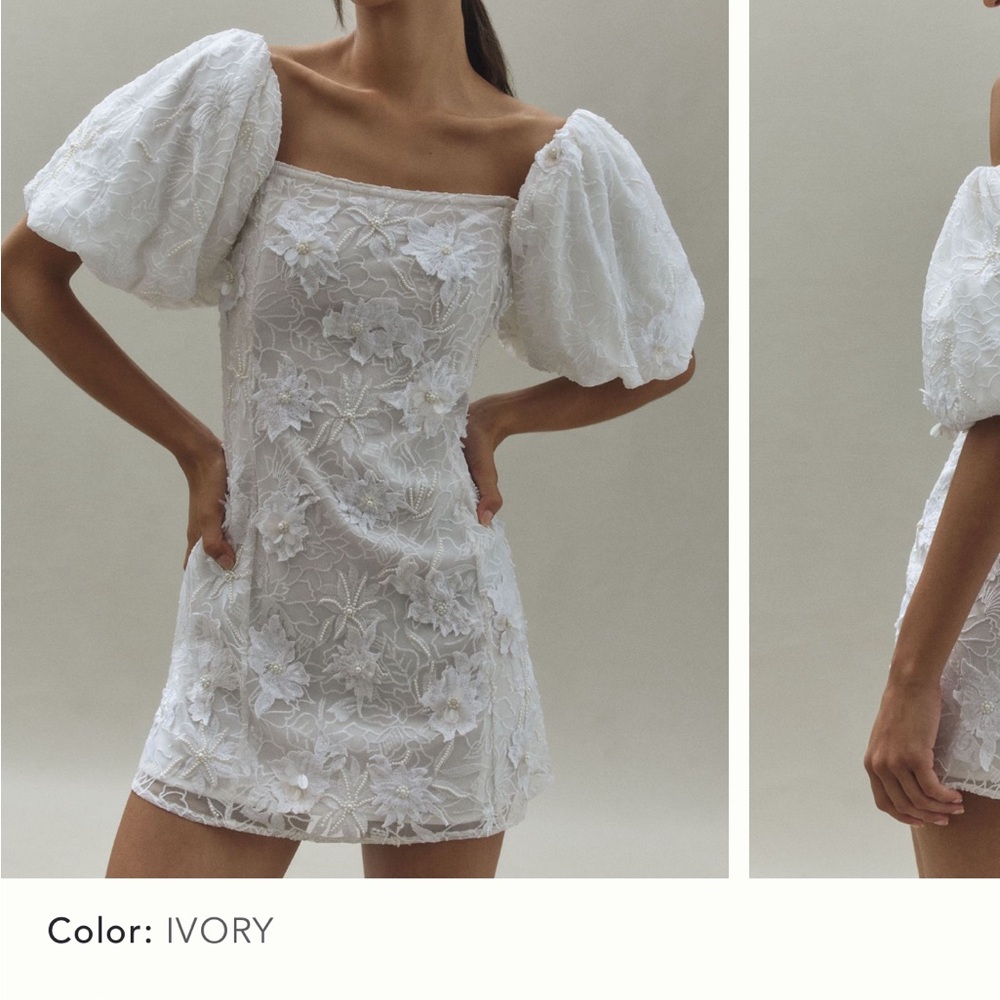 BRAND NEW ANTHROPOLOGIE WHITE DRESS